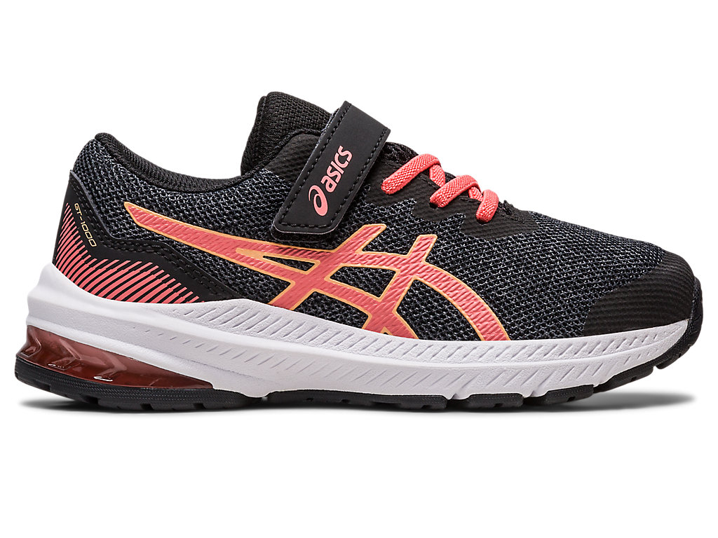 ASICS GT-1000 11 PS, BLACK/PAPAYA, swatch