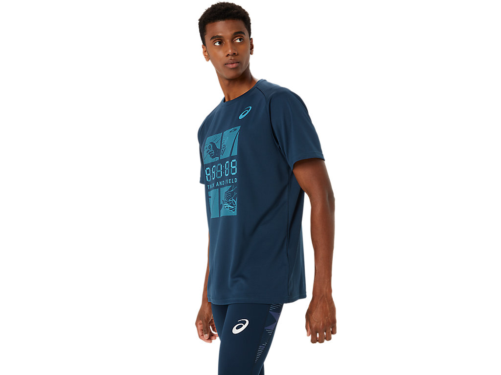 ASICS MEN TRACK PRACTICE GRAPHIC TEE image number null