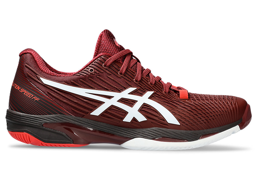 ASICS SOLUTION SPEED FF 2, ANTIQUE RED/WHITE, swatch