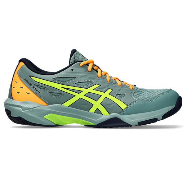 ASICS GEL-ROCKET 11, CELADON/SAFETY YELLOW, swatch