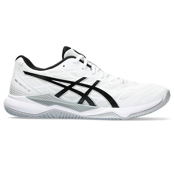 ASICS GEL-TACTIC 12, WHITE/BLACK, swatch
