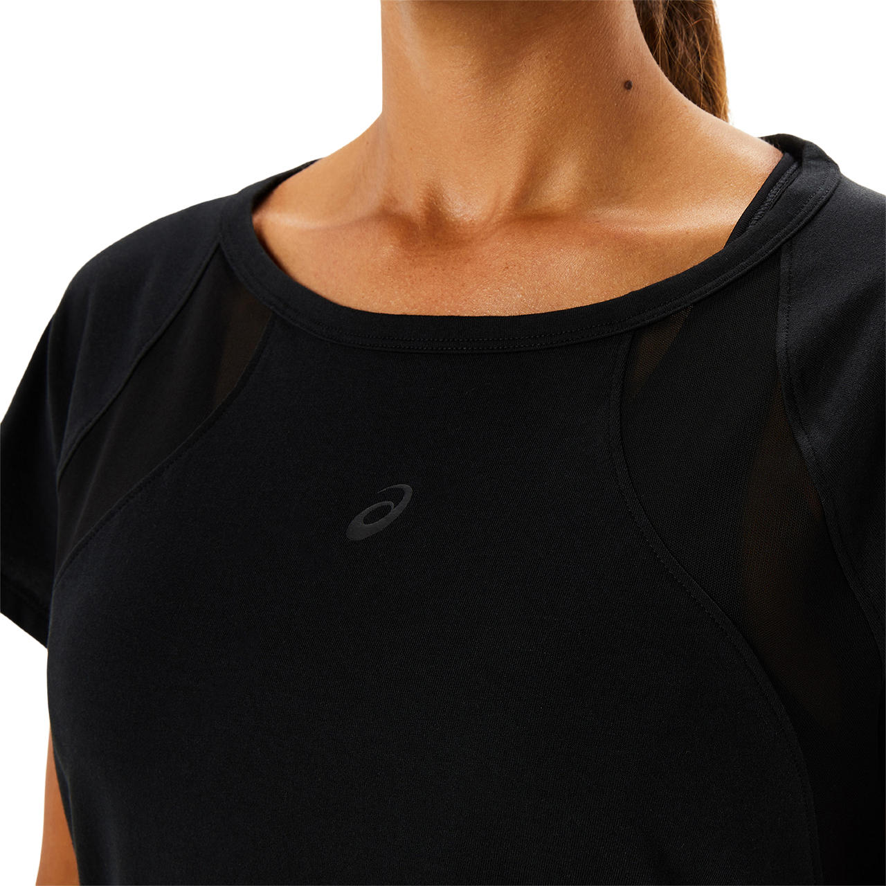 ASICS WOMEN MESH PANEL TRAINING SS TOP image number null