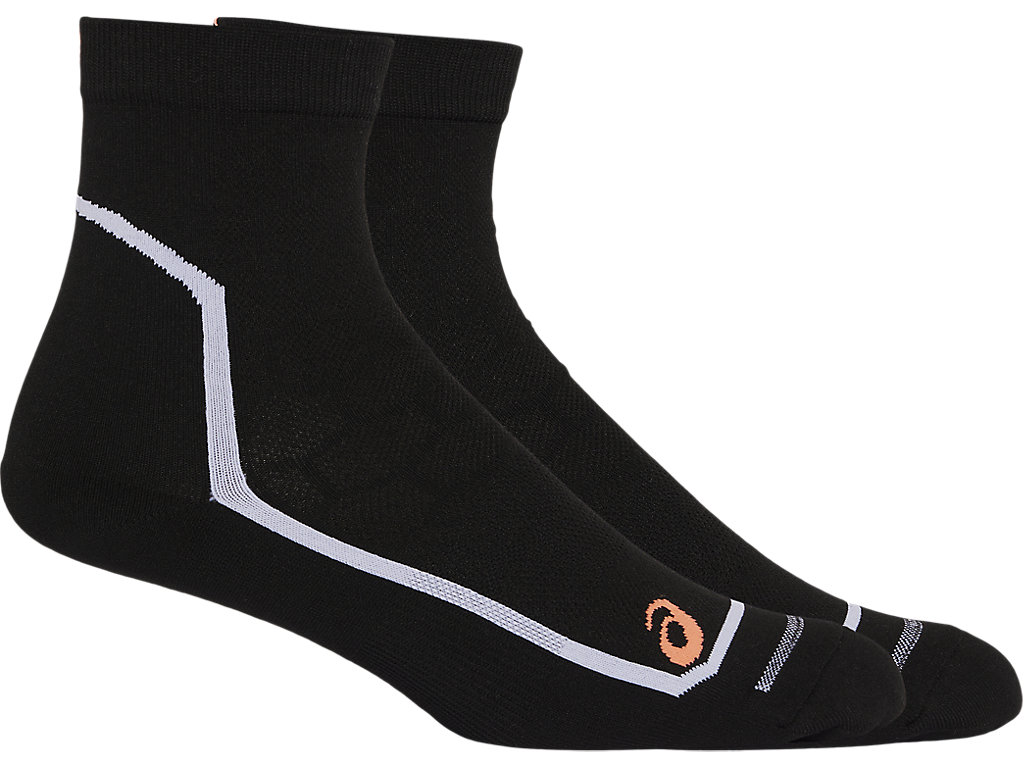 ASICS ROAD QUARTER, PERFORMANCE BLACK/BRILLIANT WHITE, swatch