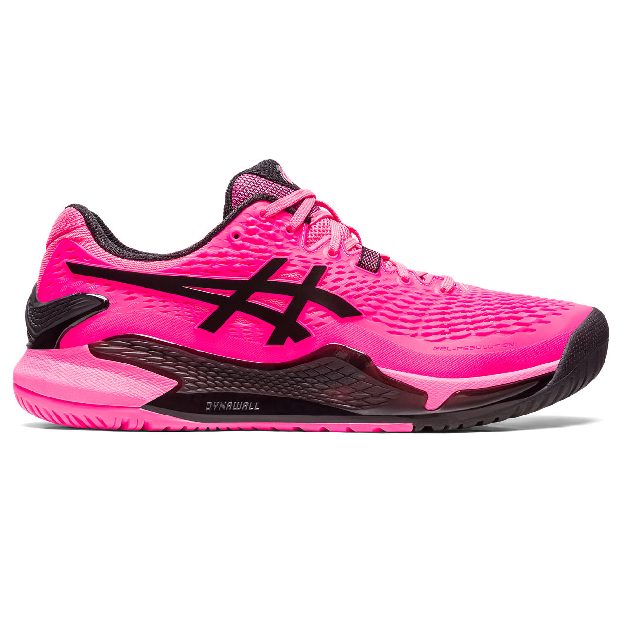ASICS GEL-RESOLUTION 9, HOT PINK/BLACK, swatch