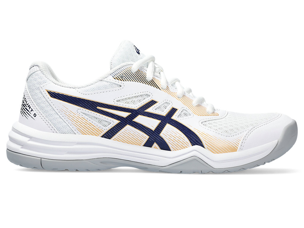 ASICS UPCOURT 5, WHITE/PEACOAT, swatch