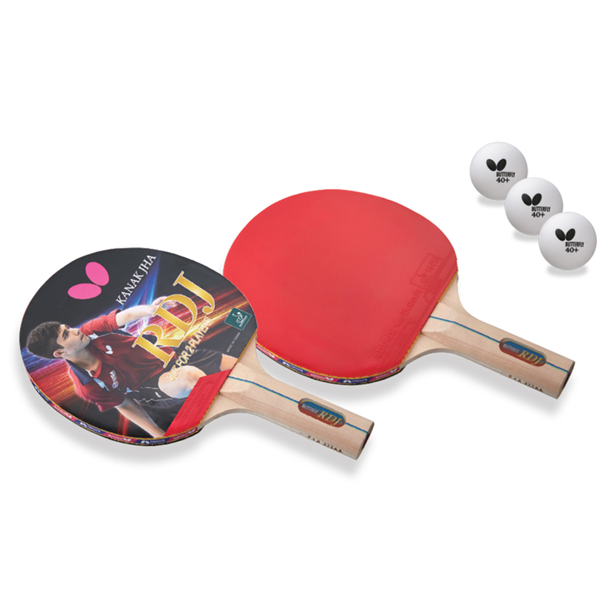 BUTTERFLY TABLE TENNIS RACKET RDJ 2-PLAYER SET , , large image number null