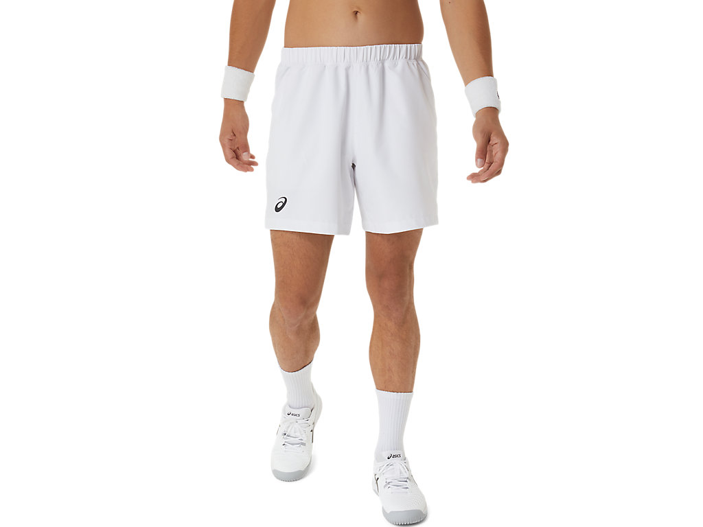 ASICS MEN COURT 7IN SHORT, BRILLIANT WHITE, swatch