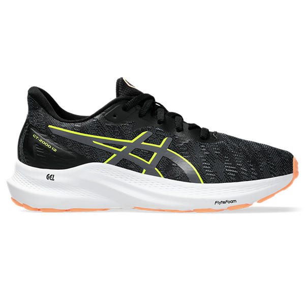 ASICS GT-2000 12 GS, BLACK/SAFETY YELLOW, swatch