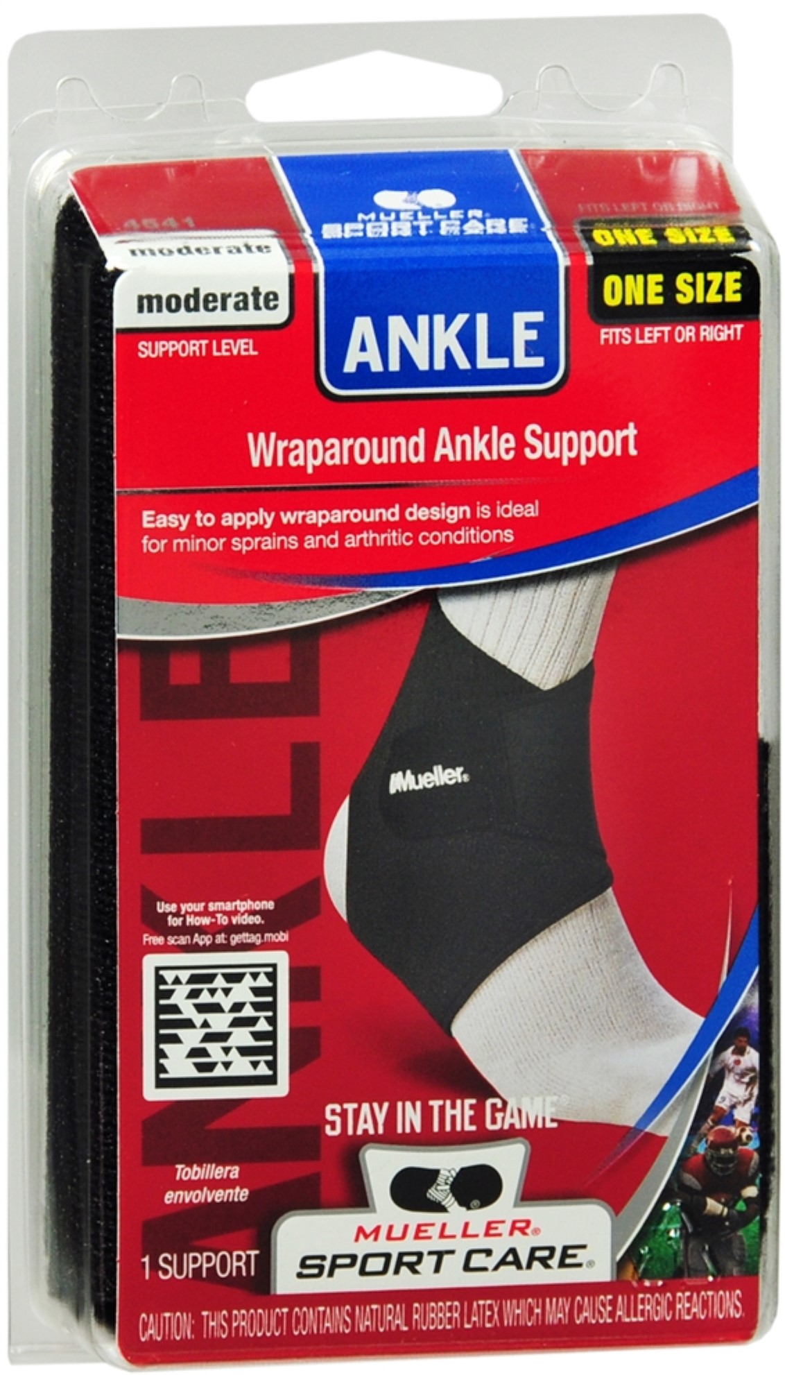 MUELLER&reg; WRAPAROUND ANKLE SUPPORT BLACK, , large image number null