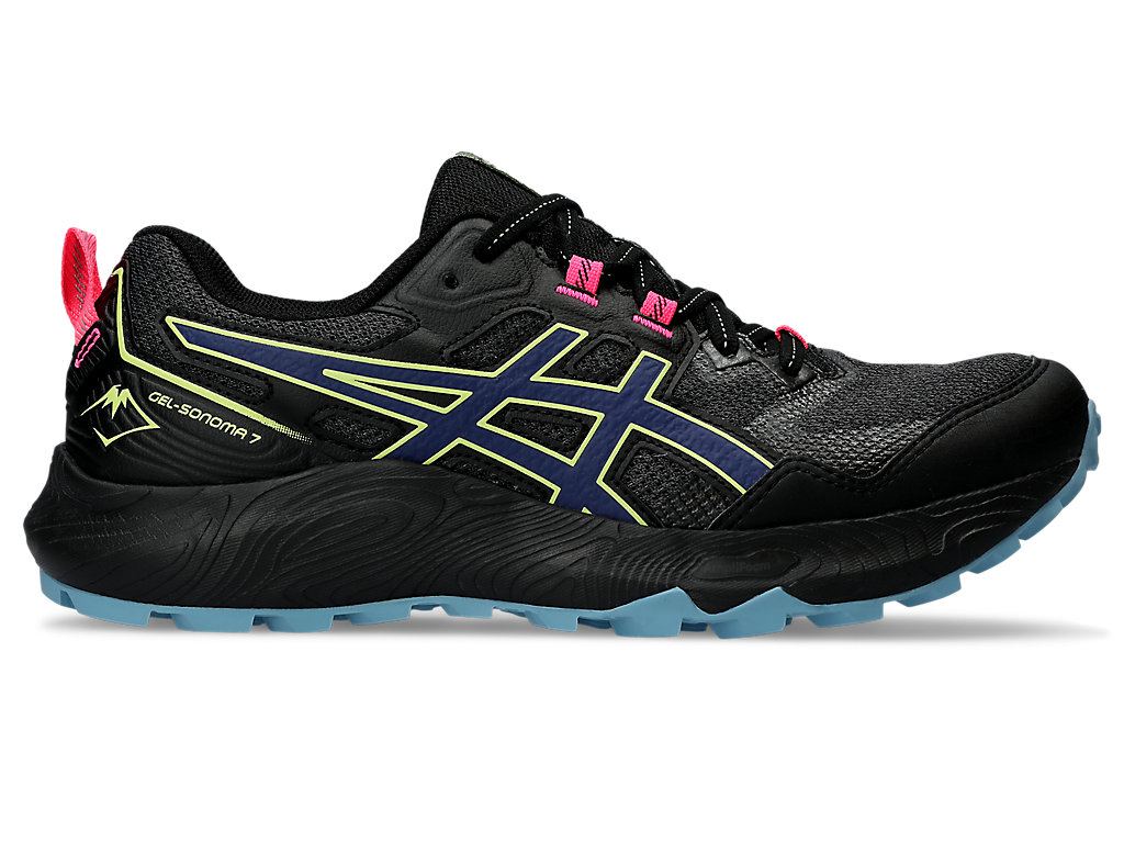 ASICS GEL-SONOMA 7, BLACK/DEEP OCEAN, swatch