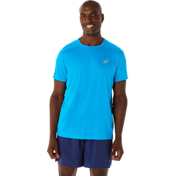 ASICS SILVER SS TOP, ISLAND BLUE, swatch