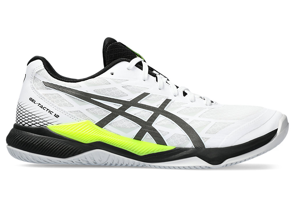 ASICS GEL-TACTIC 12, WHITE/GUNMETAL, swatch
