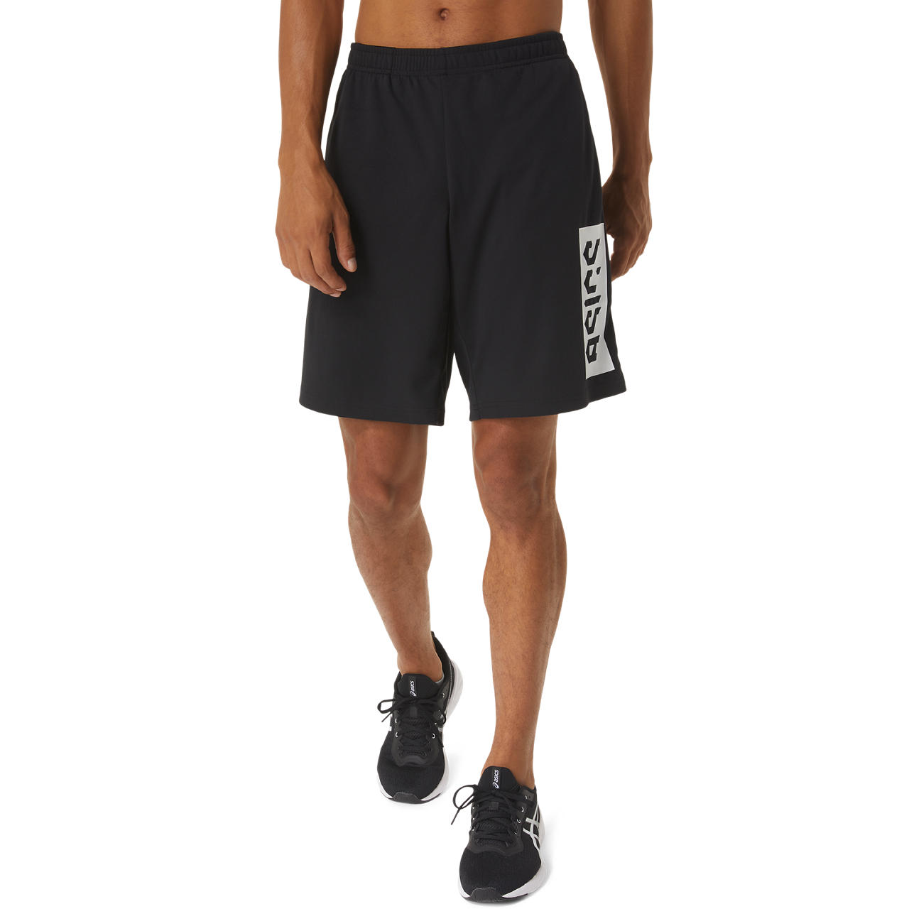 ASICS HEX GRAPHIC DRY SHORTS, PERFORMANCE BLACK/BRILLIANT WHITE, swatch