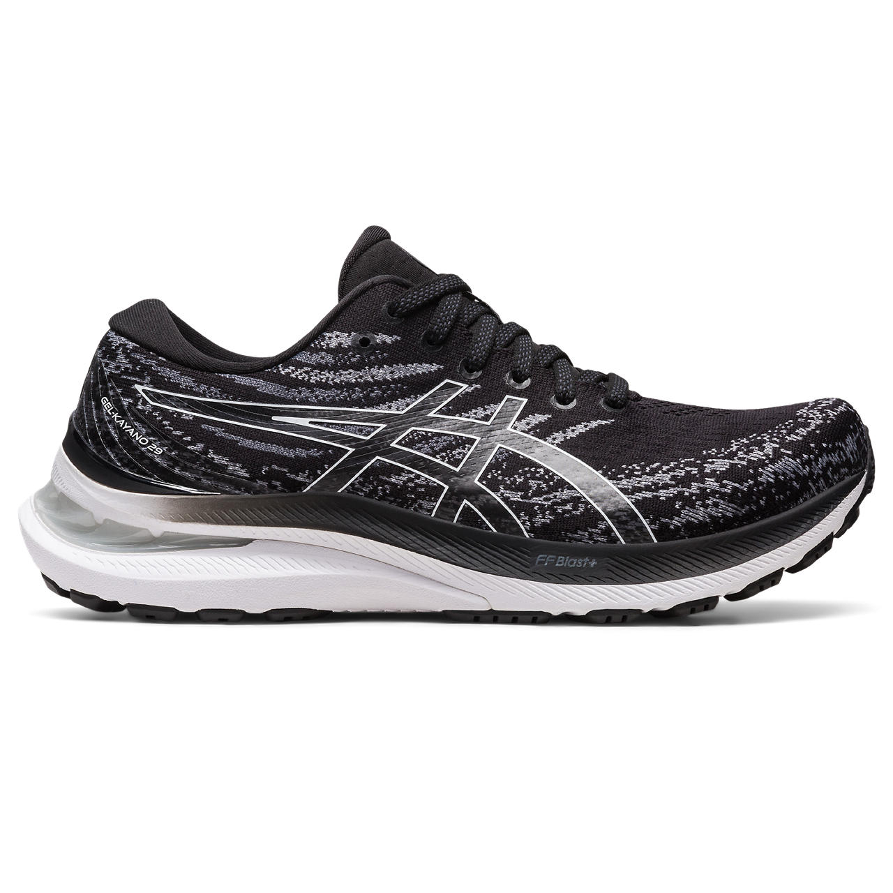 ASICS GEL-KAYANO 29, BLACK/WHITE, swatch