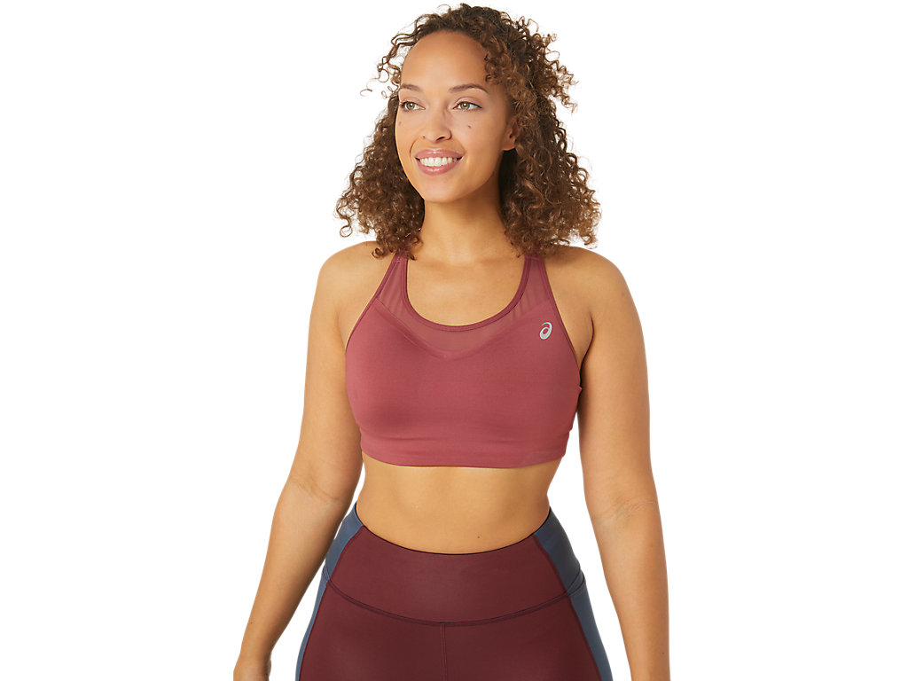 ASICS ACCELERATE BRA, BRISKET RED, swatch