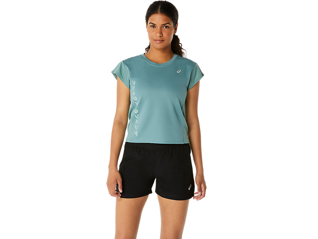 ASICS KATAKANA MESH SS TOP, CELADON, swatch