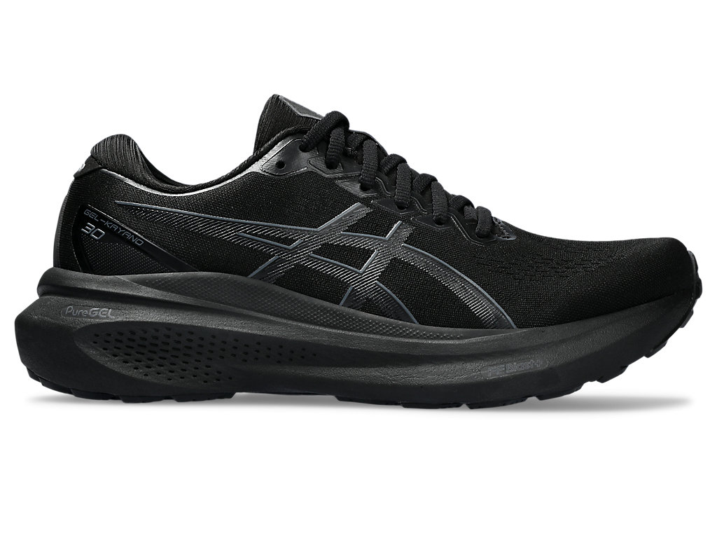 ASICS GEL-KAYANO 30, BLACK/BLACK, swatch