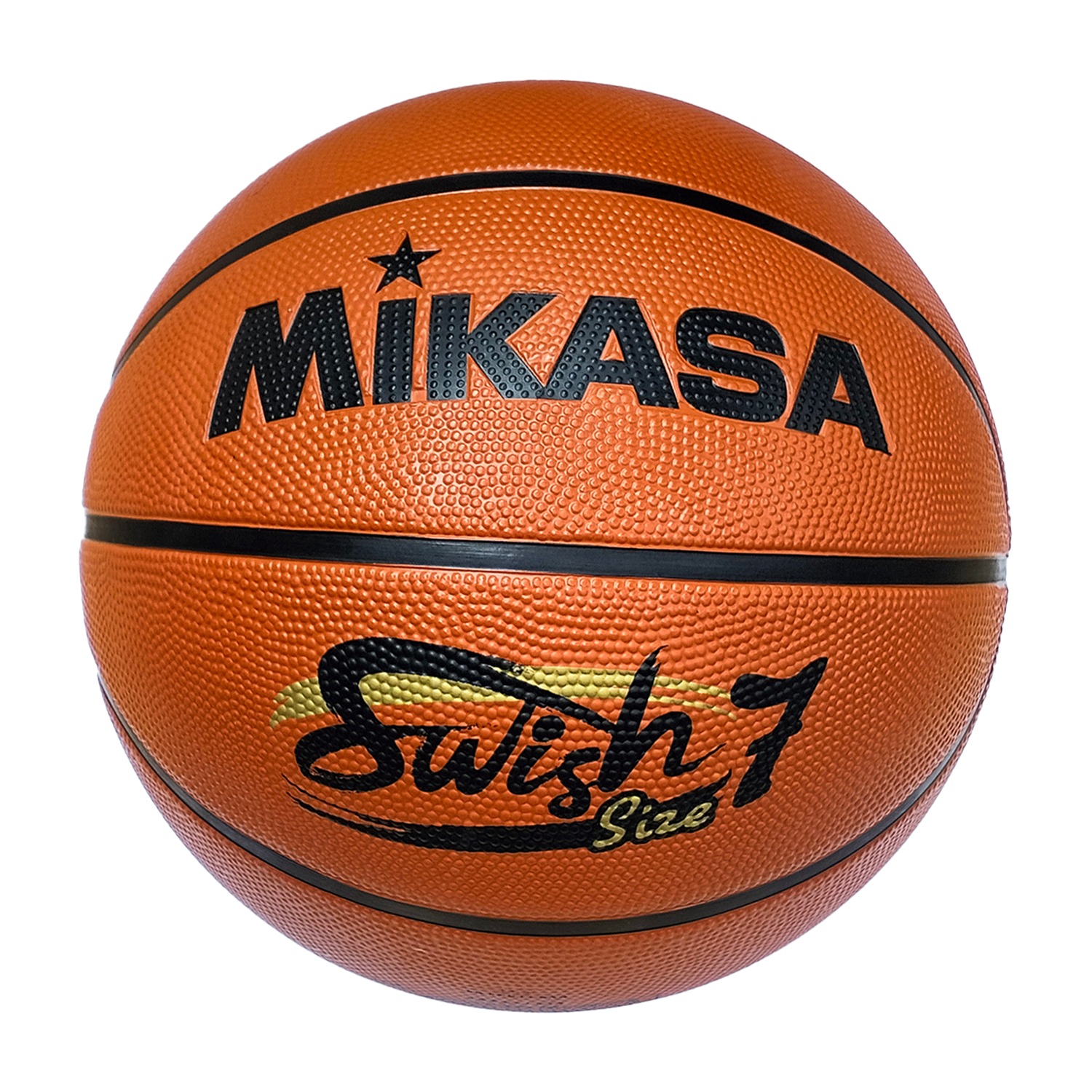 MIKASA BB711E-BR (SWISH) RUBBER BROWN BASKETBALL SIZE 7