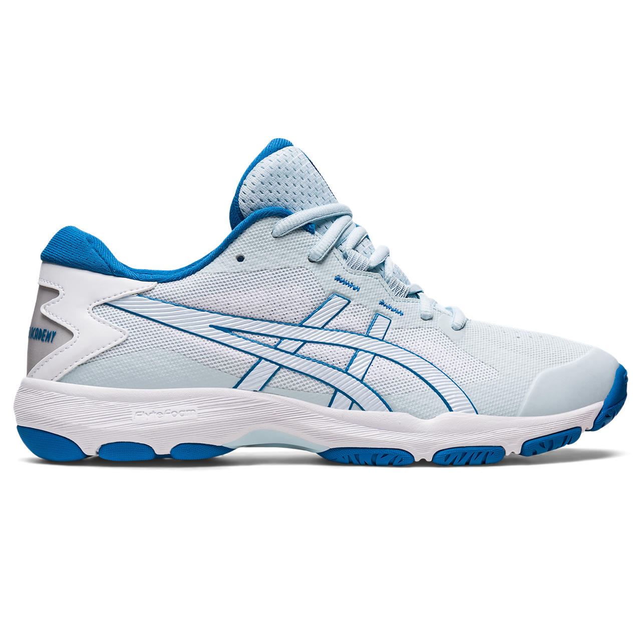 ASICS GEL-NETBURNER ACADEMY 9, SKY/REBORN BLUE, swatch