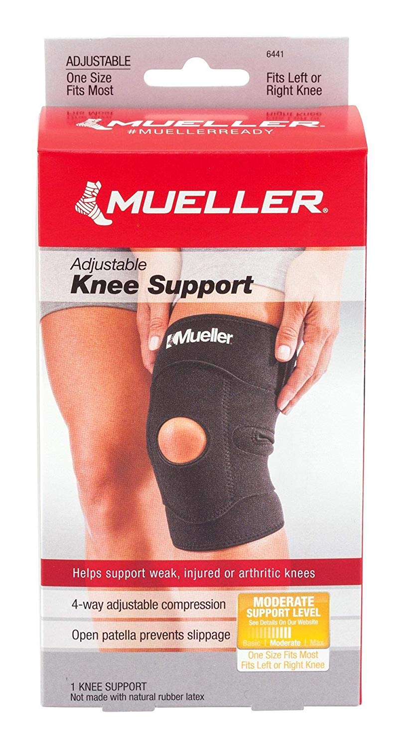 MUELLER® ADJUSTABLE KNEE SUPPORT BLACK OSFM, , large image number null