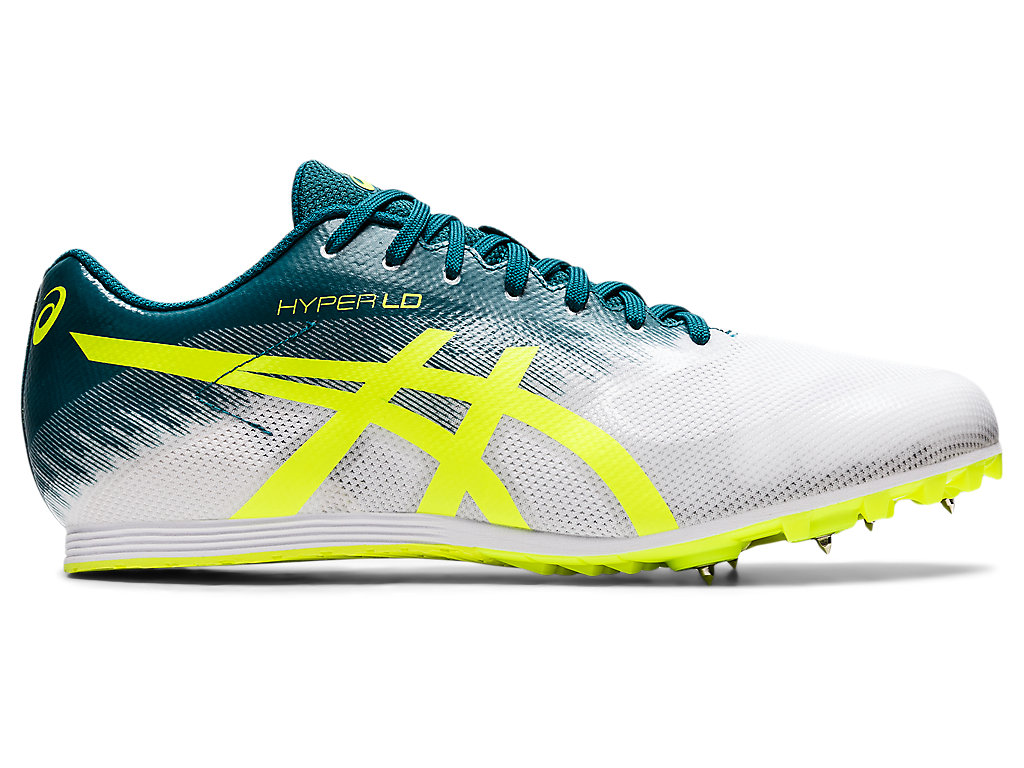 ASICS HYPER LD 6, WHITE/SAFETY YELLOW, swatch
