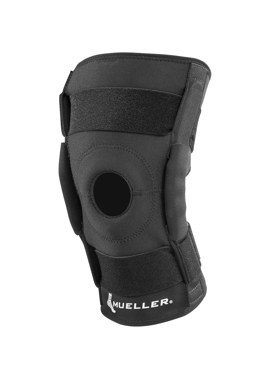 MUELLER® HINGED WRAPAROUND KNEE BRACE BLACK S/M, , large image number null