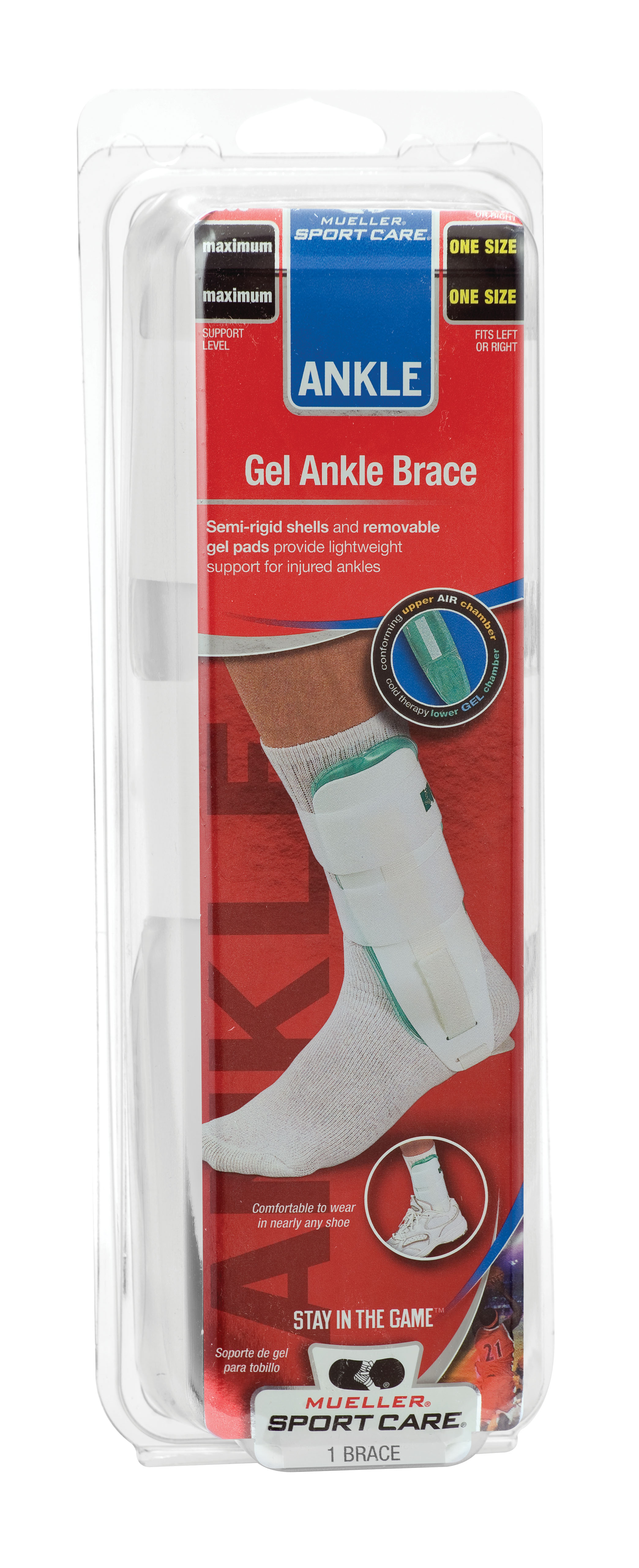MUELLER® ANKLE BRACE GEL COLD THERAPY WHITE, , large image number null