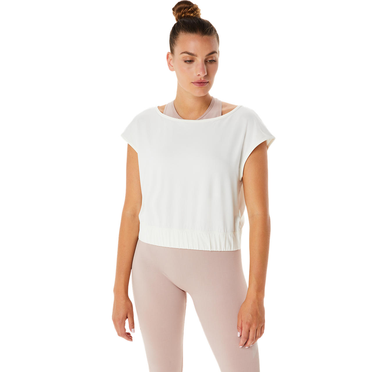 ASICS WOMEN NAGINO FLEX SS TOP, CREAM, swatch