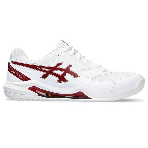 ASICS GEL-DEDICATE 8, WHITE/ANTIQUE RED, swatch