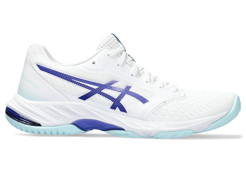 ASICS NETBURNER BALLISTIC FF 3, WHITE/BLUE VIOLET, swatch