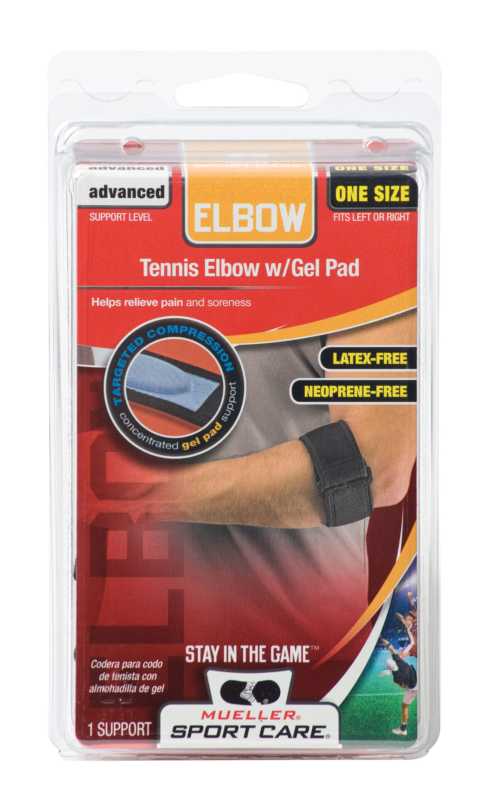 MUELLER&reg; TENNIS ELBOW WITH GEL PAD BLACK, , large image number null