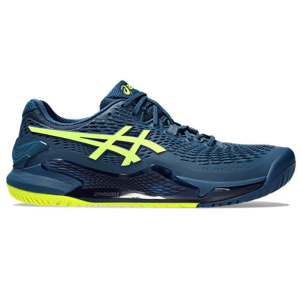 ASICS GEL-RESOLUTION 9, MAKO BLUE/SAFETY YELLOW, swatch