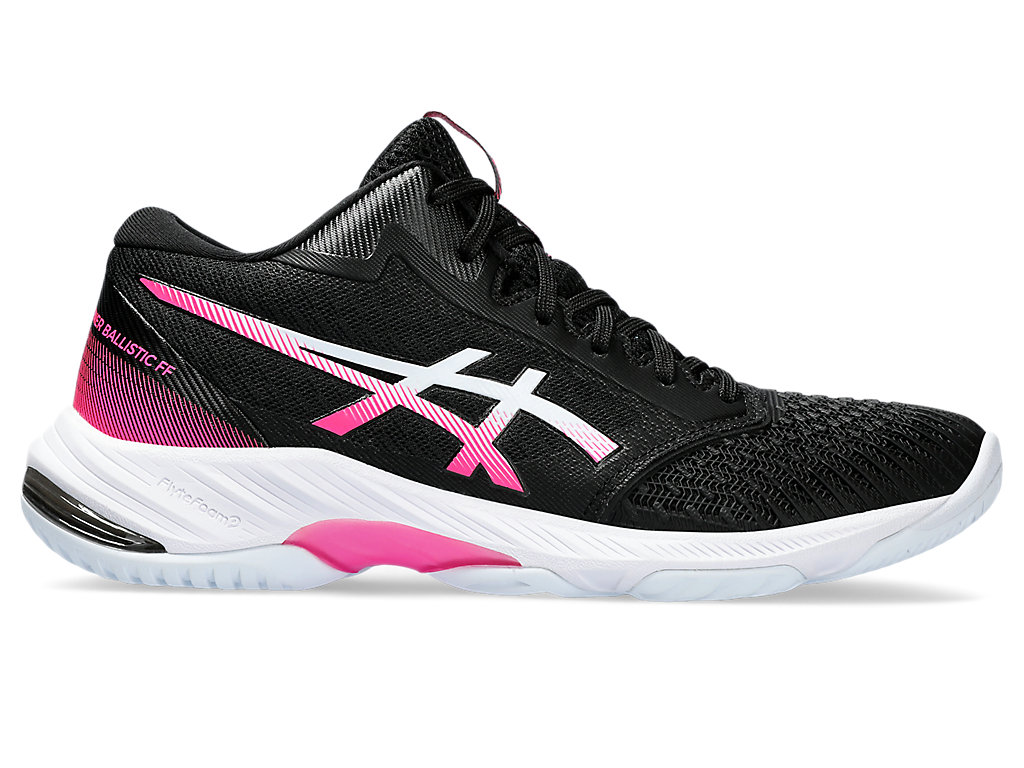 ASICS NETBURNER BALLISTIC FF MT 3, BLACK/HOT PINK, swatch