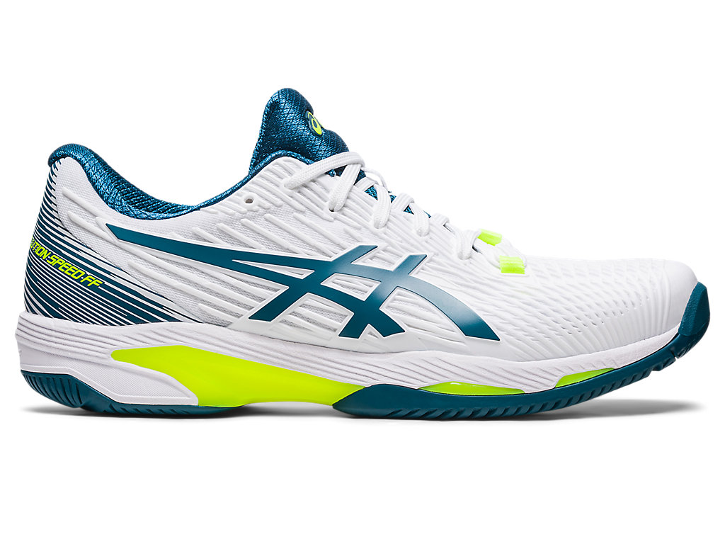 ASICS SOLUTION SPEED FF 2, WHITE/RESTFUL TEAL, swatch
