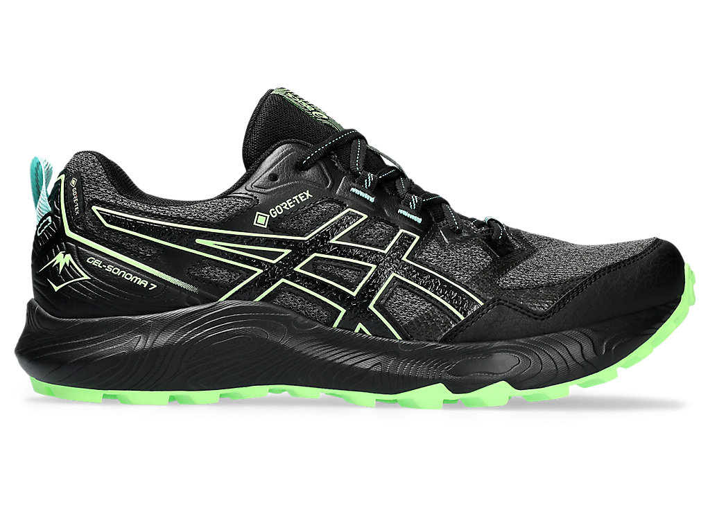 ASICS GEL-SONOMA 7 GTX, BLACK/ILLUMINATE GREEN, swatch
