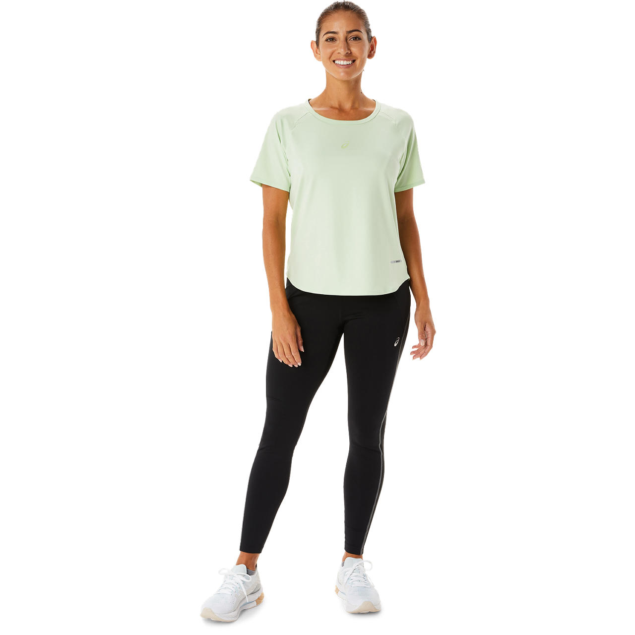 ASICS WOMEN ACTIBREEZE SHORT SLEEVE TOP, WHISPER GREEN, swatch