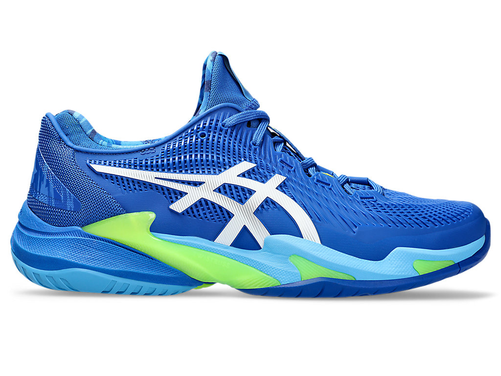 ASICS COURT FF 3 NOVAK, WHITE/RESTFUL TEAL, swatch