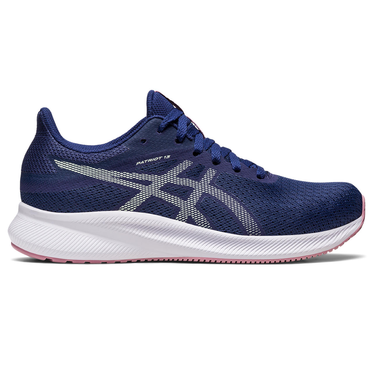 ASICS PATRIOT 13, INDIGO BLUE/WHISPER GREEN, swatch