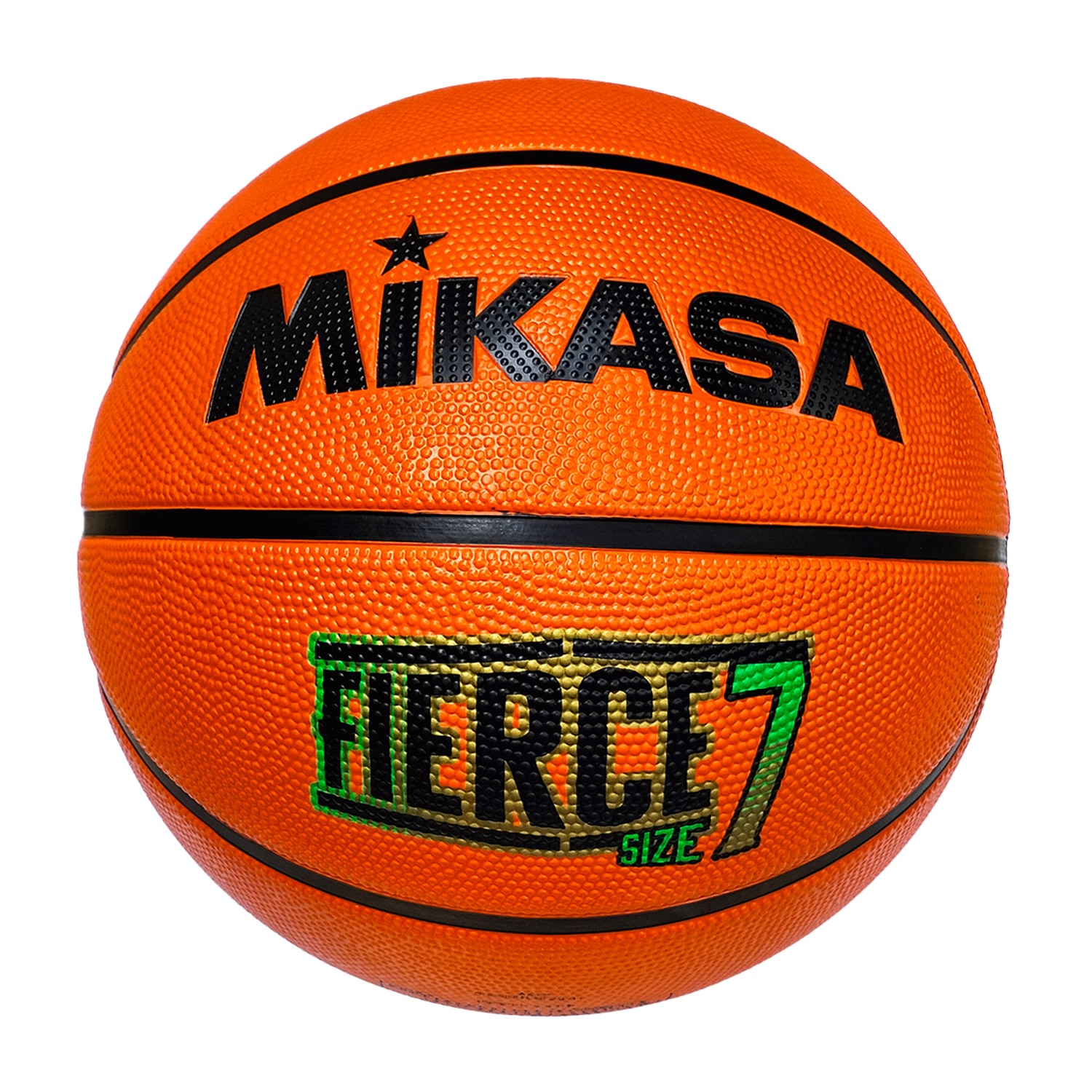 MIKASA BB710E-O (FIERCE) RUBBER ORANGE BASKETBALL SIZE 7
