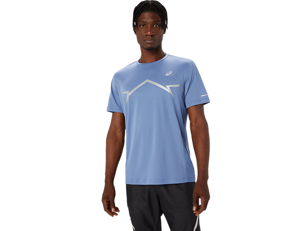 ASICS LITE-SHOW SS TOP, DENIM BLUE, swatch