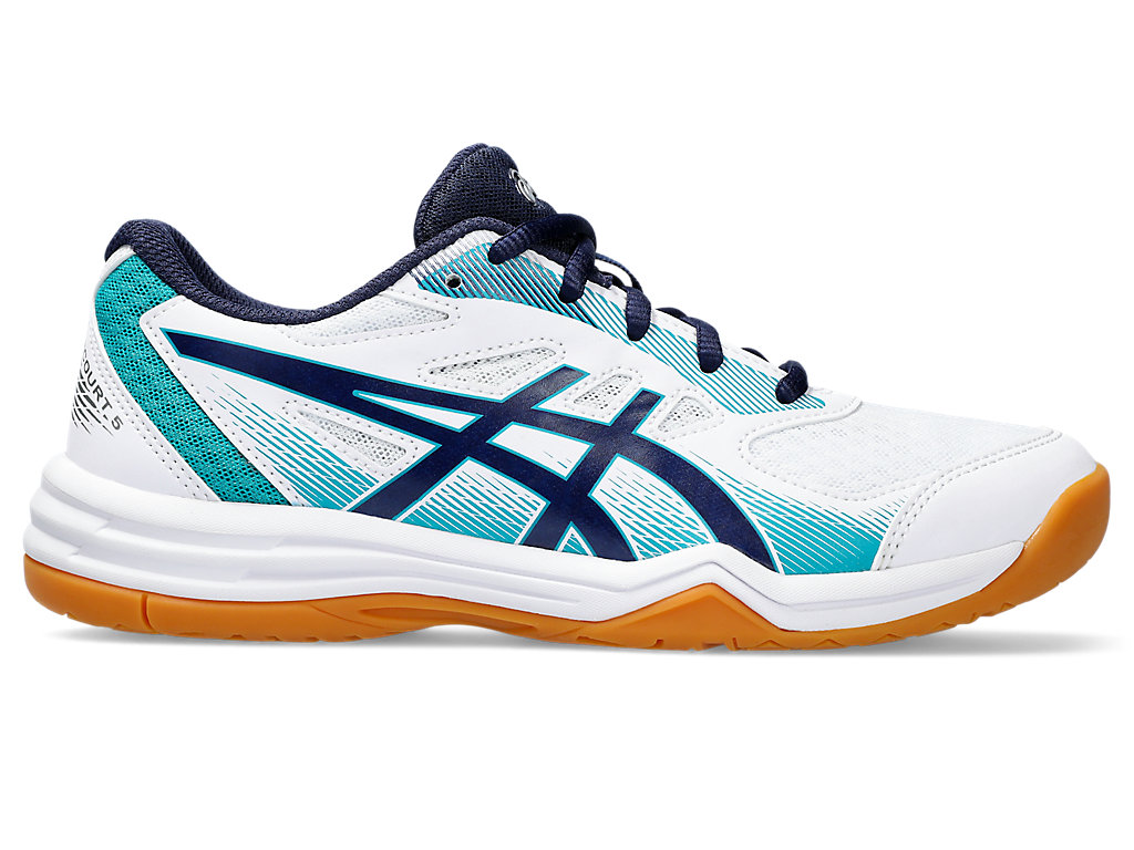 ASICS UPCOURT 5 GS, WHITE/PEACOAT, swatch