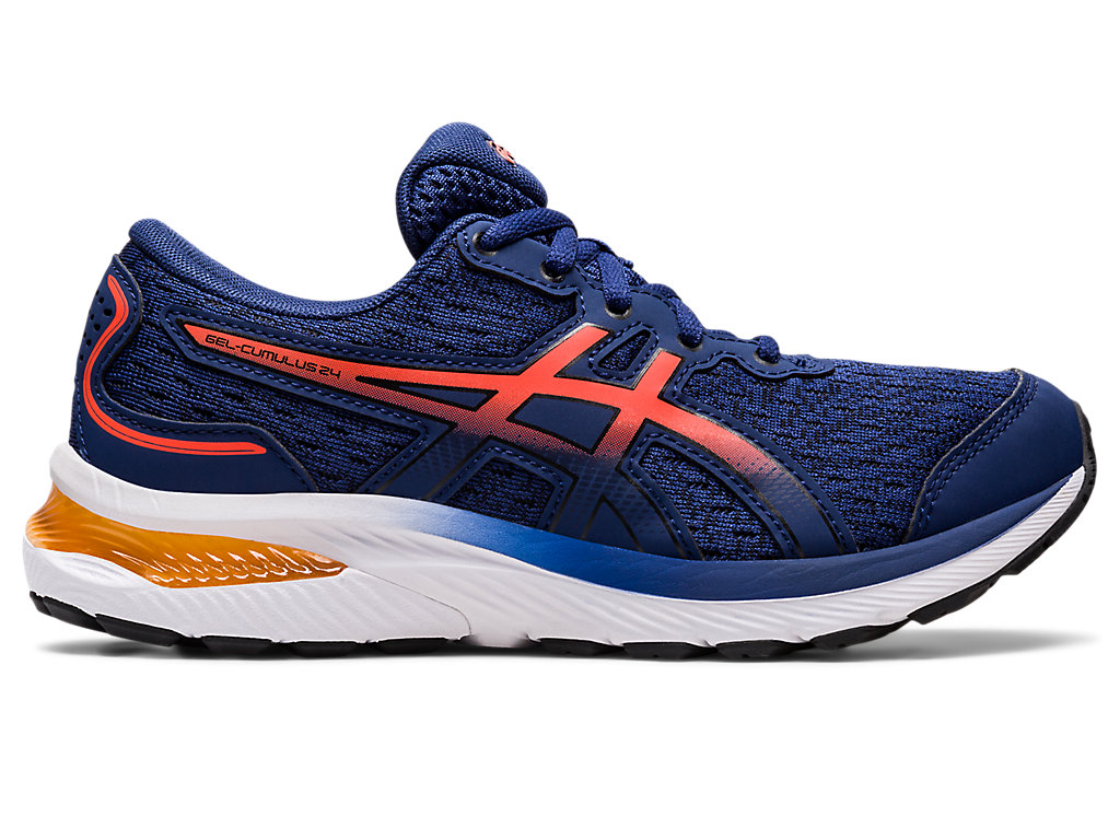 ASICS GEL-CUMULUS 24 GS, DEEP OCEAN/CHERRY TOMATO, swatch