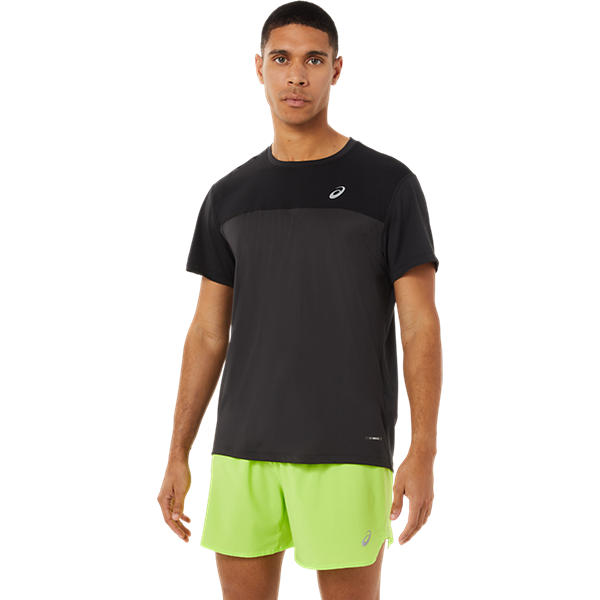ASICS RACE SS TOP, PERFORMANCE BLACK/GRAPHITE GREY, swatch