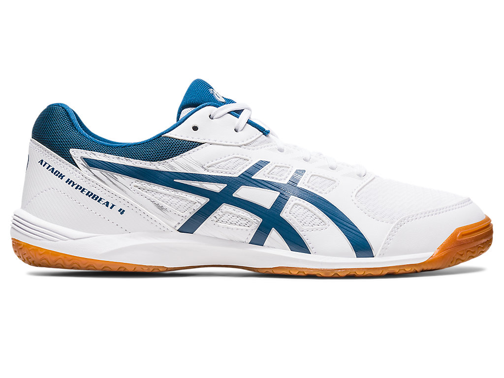 ASICS ATTACK HYPERBEAT 4, WHITE/MAKO BLUE, swatch