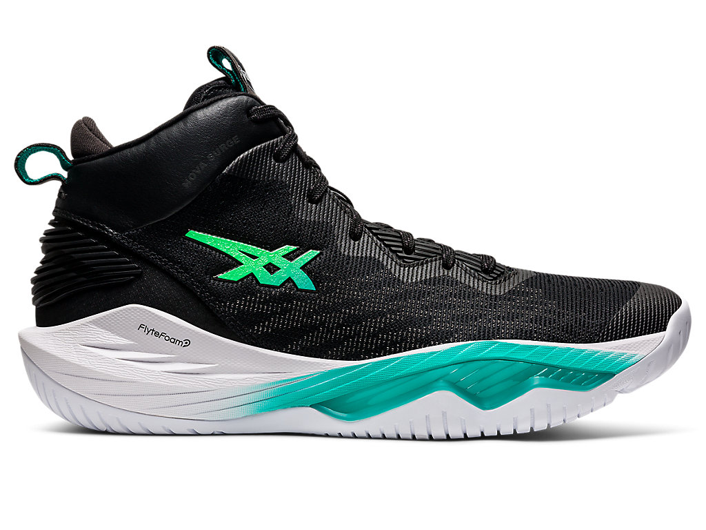 ASICS NOVA SURGE 2, BLACK/BALTIC JEWEL, swatch