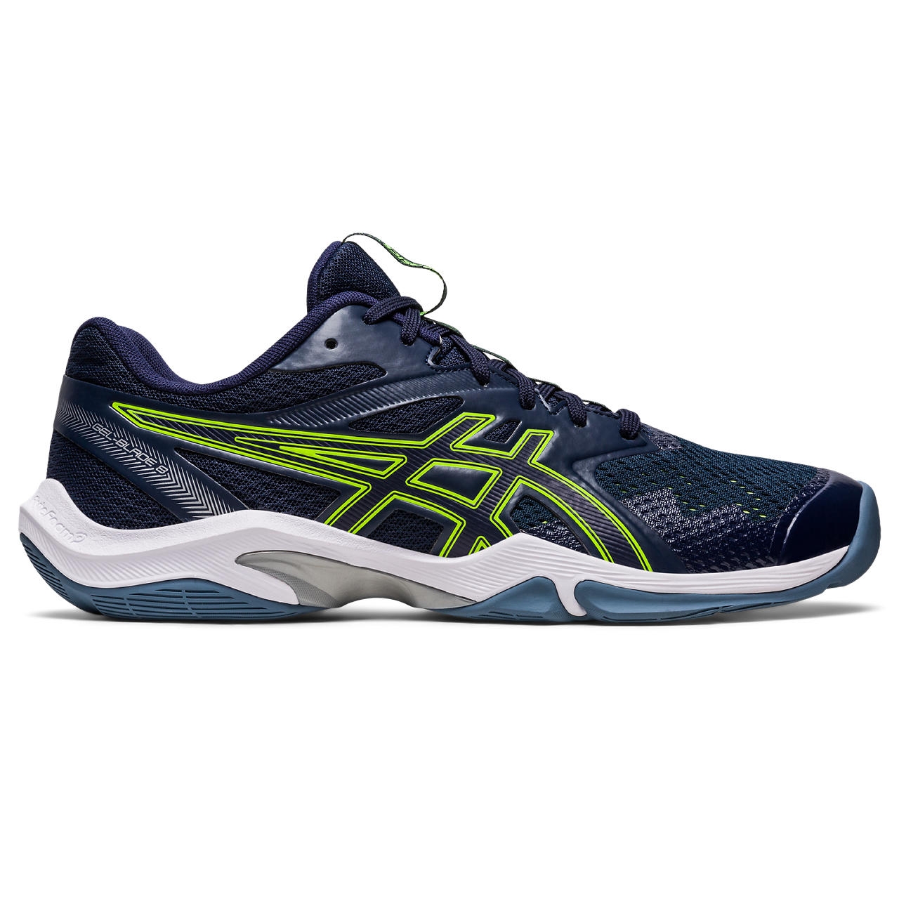 GEL-BLADE 8, MIDNIGHT/HAZARD GREEN, swatch