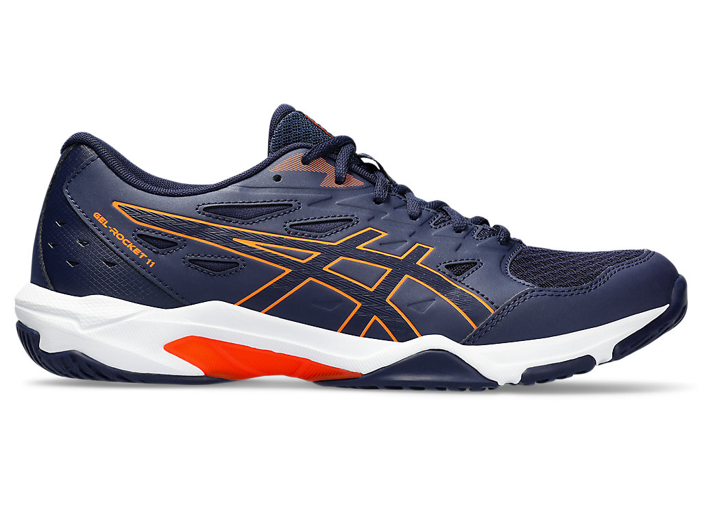 ASICS GEL-ROCKET 11, PEACOAT/SHOCKING ORANGE, swatch