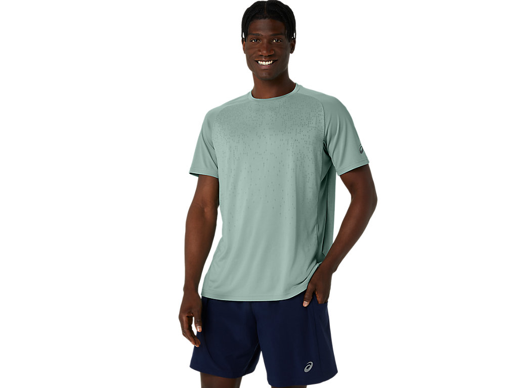 ACTIBREEZE JACQUARD SS TOP, LIGHT CELADON, swatch