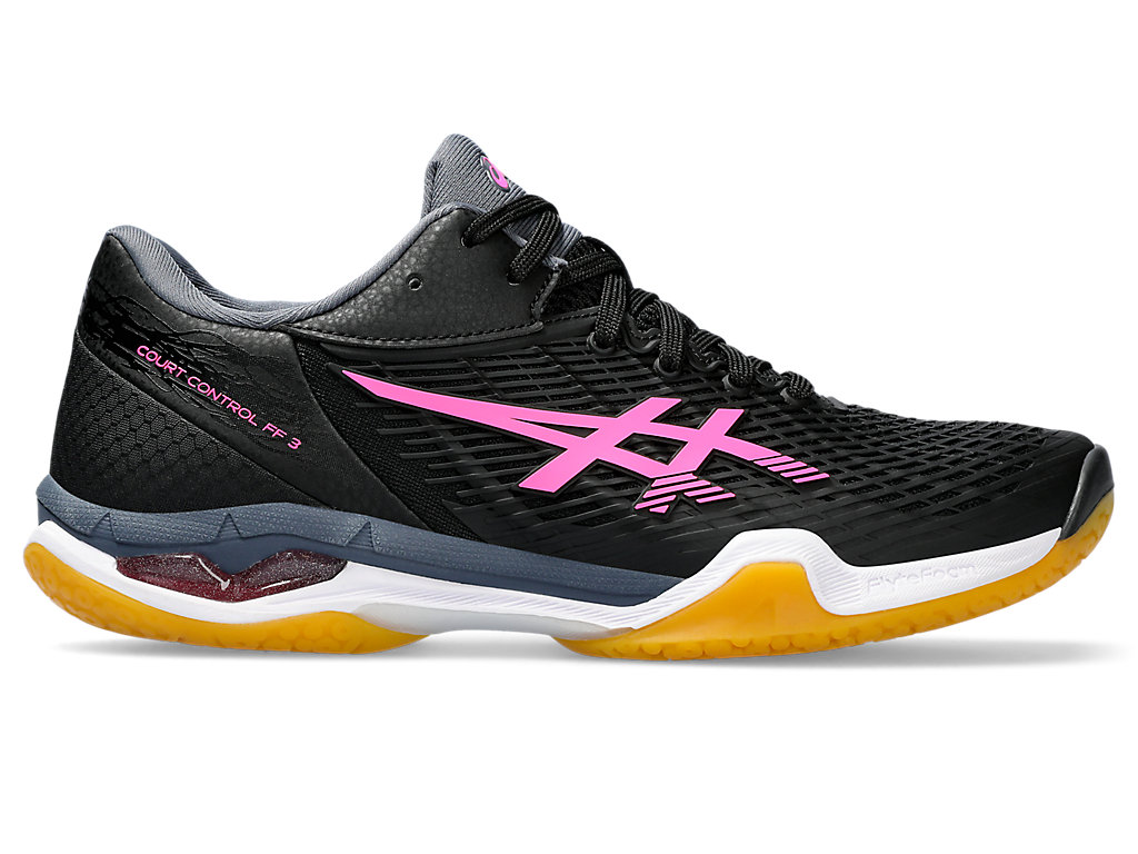 ASICS COURT CONTROL FF 3, BLACK/HOT PINK, swatch