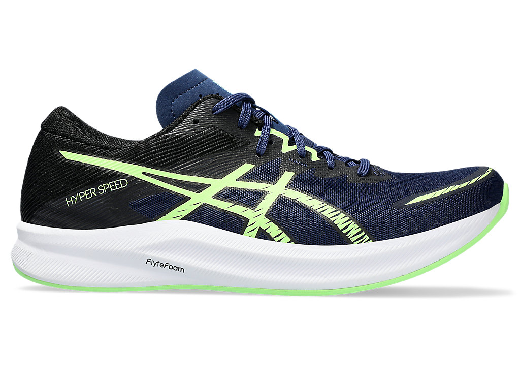 ASICS HYPER SPEED 3, BLUE EXPANSE/ILLUMINATE GREEN, swatch